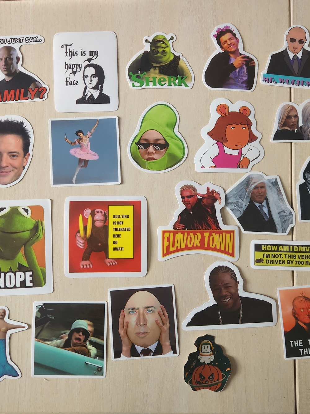 Assorted Pop Culture Sticker Sheet #30 - Colorful Characters